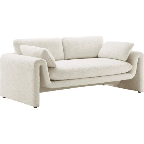 Waverly Sofa in Ivory Boucle Fabric