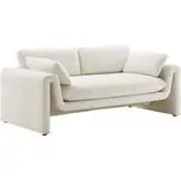 Waverly Sofa in Ivory Boucle Fabric