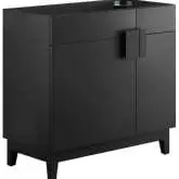 Miles 36" Bathroom Vanity Cabinet in Black Finish (Sink Not Included)