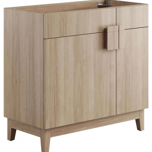 Miles 36" Bathroom Vanity Cabinet in Oak Finish (Sink Not Included)
