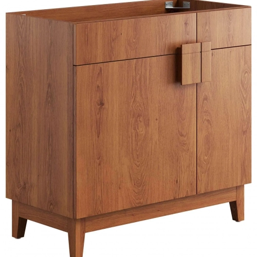 Miles 36" Bathroom Vanity Cabinet in Walnut Finish (Sink Not Included)
