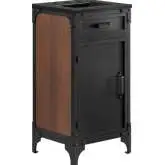 Steamforge 18" Bathroom Vanity in Black Finish, Black Metal & Black Ceramic
