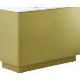 Quantum 48" Single Sink Bathroom Vanity in Gold Finish & White Ceramic