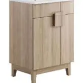 Miles 24" Bathroom Vanity in Oak Finish & White Ceramic
