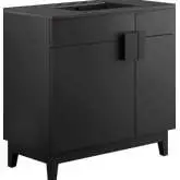 Miles 36" Bathroom Vanity in Black Finish & Black Ceramic