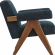Lyra Accent Arm Chair in Azure Fabric & Wood