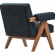 Lyra Accent Arm Chair in Azure Fabric & Wood