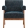 Lyra Accent Arm Chair in Azure Fabric & Wood