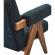 Lyra Accent Arm Chair in Azure Fabric & Wood