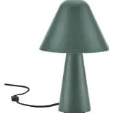 Jovial Mushroom Table Lamp in Green Metal
