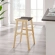 Saoirse Bar Stool in Black Woven Rope & Natural Finish Wood (Set of 2)