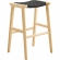 Saoirse Bar Stool in Black Woven Rope & Natural Finish Wood (Set of 2)