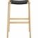 Saoirse Bar Stool in Black Woven Rope & Natural Finish Wood (Set of 2)