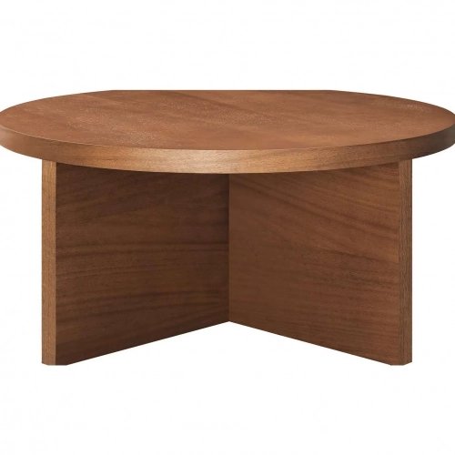Silas Round Coffee Table in Walnut Mango Wood