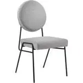 Craft Dining Chair in Light Gray Fabric & Black Stainless Steel (Set of 2)