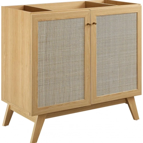 Soma 36" Bathroom Vanity Cabinet (Sink Not Included) in Oak Finish
