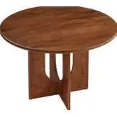 Rivian 48" Round Dining Table in Walnut Finish Wood