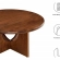Rivian Round 34" Coffee Table in Walnut Finish Wood