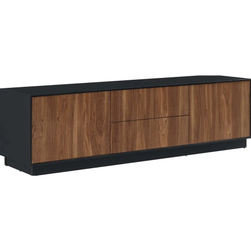 Holden 63" TV Stand in Walnut Finish & Black