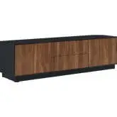 Holden 63" TV Stand in Walnut Finish & Black