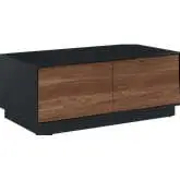 Holden 36" Coffee Table in Walnut Finish & Black