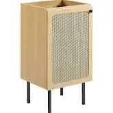 Chaucer 18" Bathroom Vanity Cabinet (Sink Basin Not Included) in Oak Wood Grain & Rattan