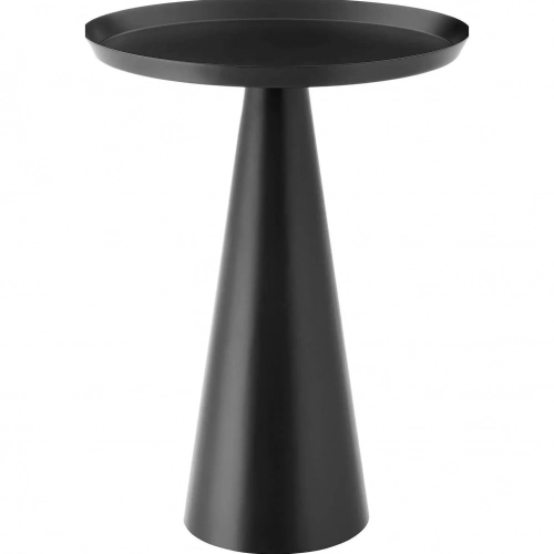 Maren Round Side Table in Black Iron