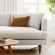 Zoya Down Filled Overstuffed Sectional Sofa with Left Facing Chaise in Ivory Fabric