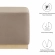 Tilden 17" Square Ottoman in Taupe Performance Velvet & Natural Finish Wood