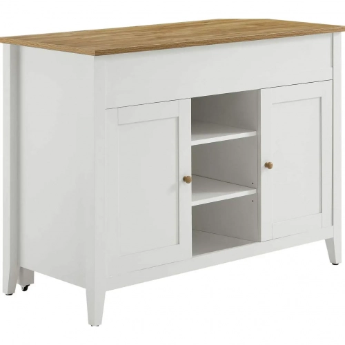 Garland Kitchen Island in White & Oak Finish