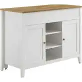 Garland Kitchen Island in White & Oak Finish