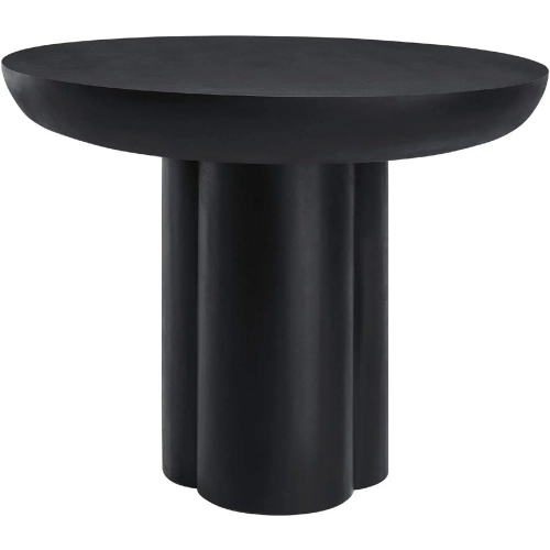 Caspian 40" Round Dining Table in Black Concrete