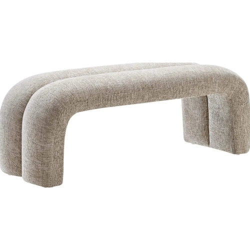 Dax 50.5" Accent Bench in Khaki Chenille