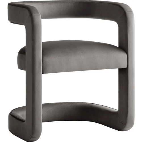 Winslow Barrel Accent Chair in Storm Gray Performance Velvet