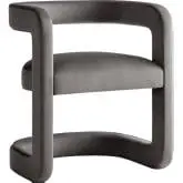 Winslow Barrel Accent Chair in Storm Gray Performance Velvet