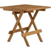 Vienna Outdoor Folding Side Table in Natural Finish Teak Wood