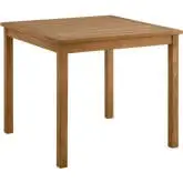 Vienna 34" Square Outdoor Dining Table in Natural Finish Teak Wood
