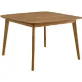 Vienna 46" Square Outdoor Dining Table in Natural Finish Teak Wood
