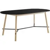 Infuse 71" Wood Grain Dining Table in Black & Oak Finish