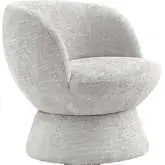 Vesta Swivel Chair in Dove Gray Chenille Fabric
