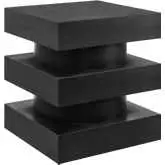 Perpetuate Totem End Table in Black Finish