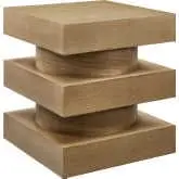 Perpetuate Totem End Table in Caramel Ash Brown Finish