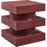 Perpetuate Totem End Table in Spiced Apple Red Finish