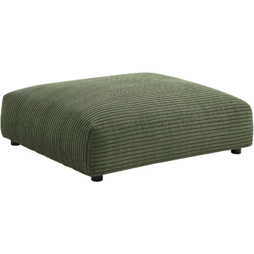 Solace Modular Ottoman in Fern Green Corduroy Fabric