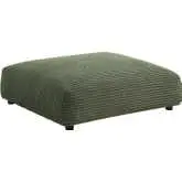 Solace Modular Ottoman in Fern Green Corduroy Fabric