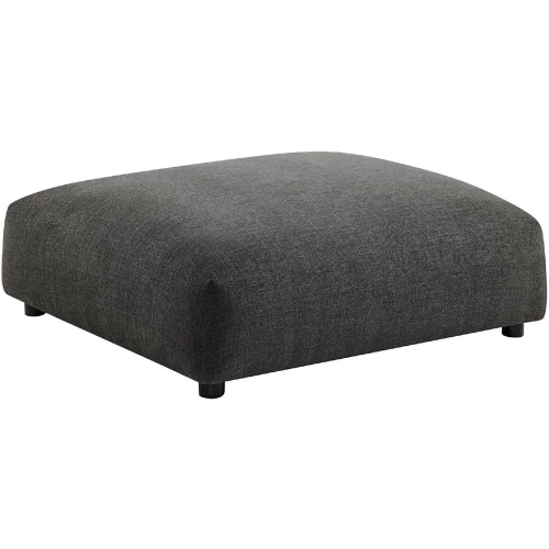 Solace Modular Ottoman in Charcoal Gray Fabric