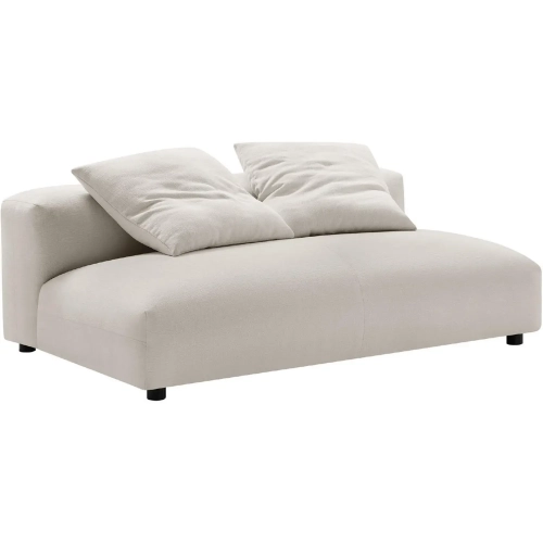 Solace Modular Armless Loveseat in Salt Gray Fabric