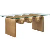 Ondine Coffee Table in Natural Ash Veneer & Glass