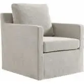 Serene Swivel Accent Arm Chair in Linen Brown Linen Slipcover