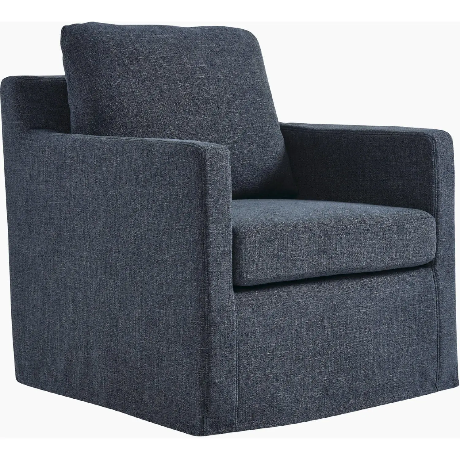 Modway EEI-6910-SLB Serene Swivel Accent Arm Chair in Slate Blue Linen ...